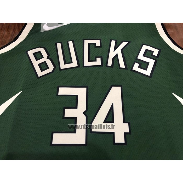 Maillot Milwaukee Bucks Giannis Antetokounmpo No 34 Earned 2020-21 Vert